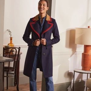 BODEN Wool Blend Crombie Coat